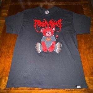 Broken Promises Devil Teddy Bear Graphic T Shirt Streetwear XL Black